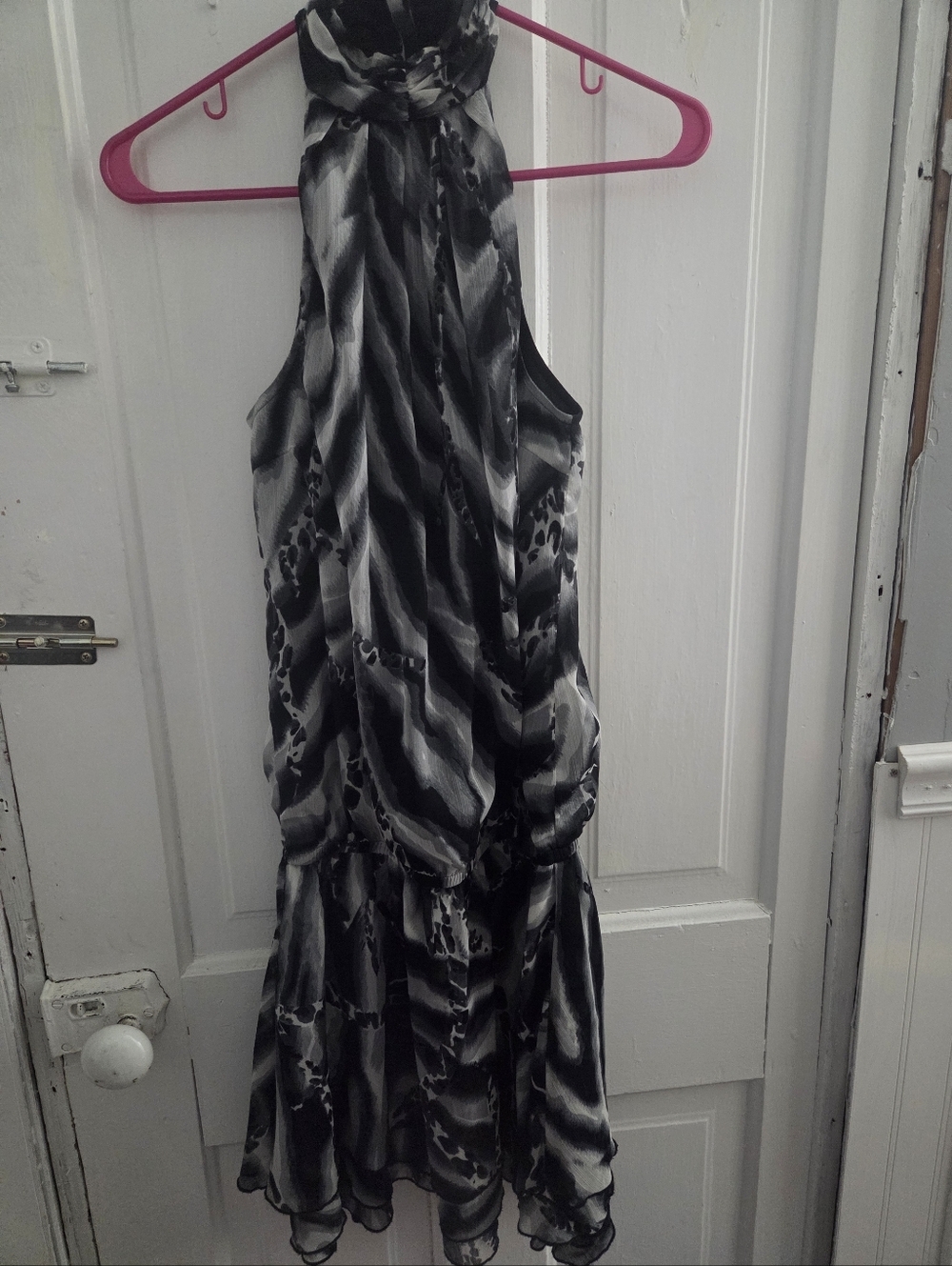 VENUS Black and White Halter Mini Dress Size 2